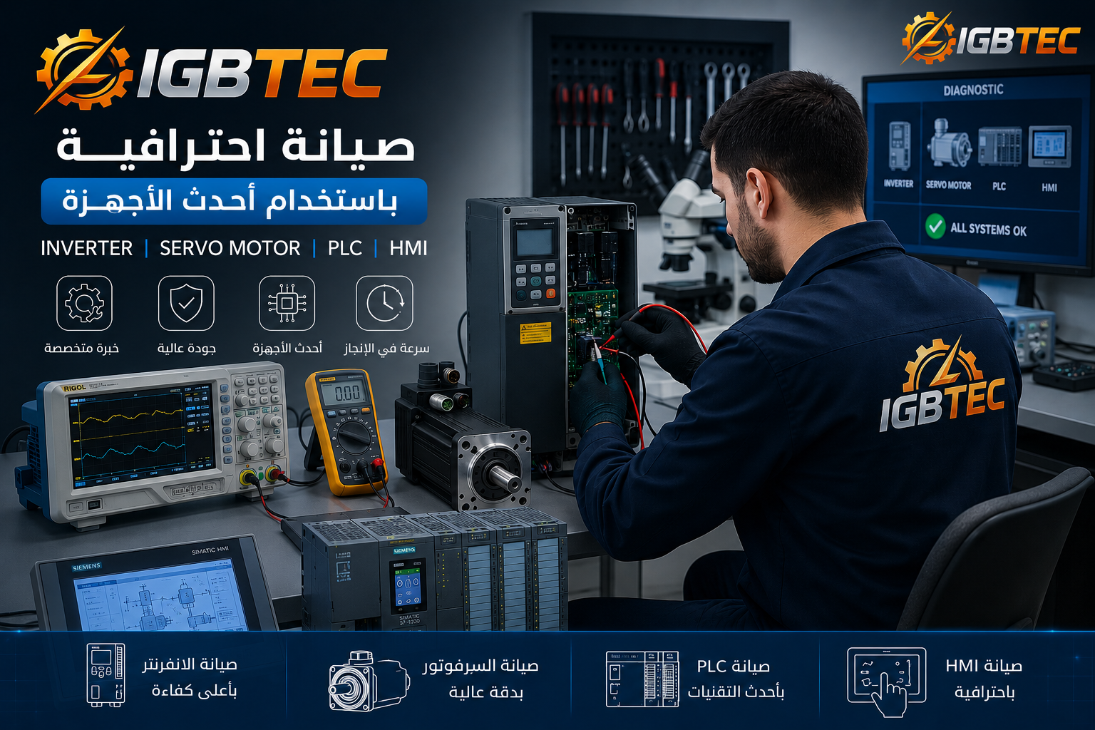 صيانة الانفرتر والسيرفو موتور